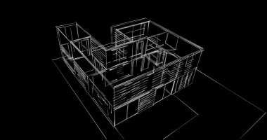 soyut mimari duvar kağıdı tasarımı, dijital konsept arkaplan