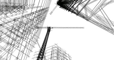 soyut mimari duvar kağıdı tasarımı, dijital konsept arkaplan