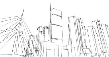 minimal geometrik şekiller, mimari çizgiler