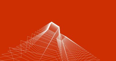 Mimari sanat konseptinde soyut çizgiler, minimum geometrik şekiller. 