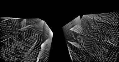 soyut mimari duvar kağıdı tasarımı, dijital konsept arkaplan