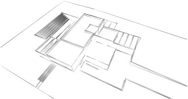 soyut mimari duvar kağıdı tasarımı, dijital konsept arkaplan
