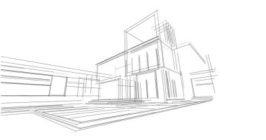 soyut mimari duvar kağıdı tasarımı, dijital konsept arkaplan