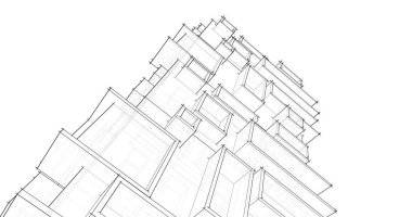 soyut mimari duvar kağıdı tasarımı, dijital konsept arkaplan