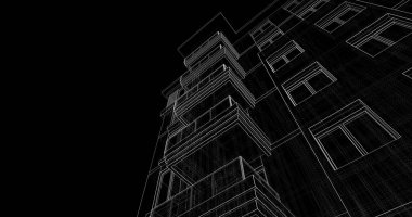 soyut mimari duvar kağıdı tasarımı, dijital konsept arkaplan