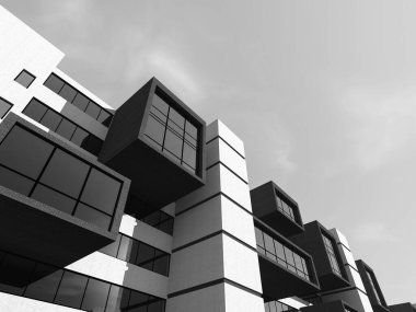 soyut mimari duvar kağıdı tasarımı, dijital konsept arkaplan