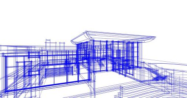 soyut mimari duvar kağıdı tasarımı, dijital konsept arkaplan