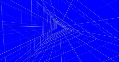 Mimari sanat konseptinde soyut çizgiler, minimum geometrik şekiller. 