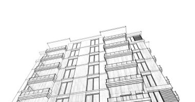 soyut mimari duvar kağıdı tasarımı, dijital konsept arkaplan