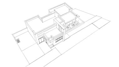 soyut mimari duvar kağıdı tasarımı, dijital konsept arkaplan