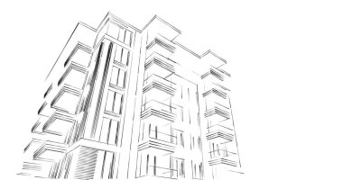 soyut mimari duvar kağıdı tasarımı, dijital konsept arkaplan