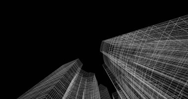 soyut mimari duvar kağıdı tasarımı, dijital konsept arkaplan