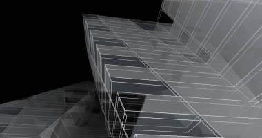 soyut mimari duvar kağıdı tasarımı, dijital konsept arkaplan