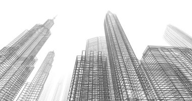 soyut mimari duvar kağıdı tasarımı, dijital konsept arkaplan