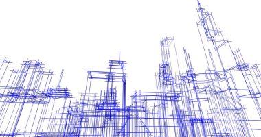 soyut mimari duvar kağıdı tasarımı, dijital konsept arkaplan