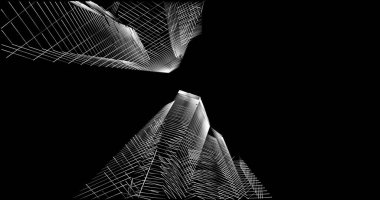 soyut mimari duvar kağıdı tasarımı, dijital konsept arkaplan