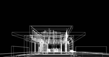 soyut mimari duvar kağıdı tasarımı, dijital konsept arkaplan