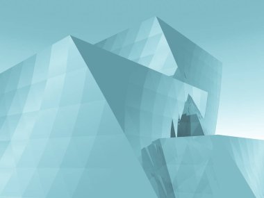 Mimari sanat konseptinde soyut çizgiler, minimum geometrik şekiller. 