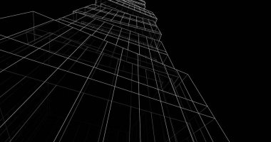 soyut mimari duvar kağıdı tasarımı, dijital konsept arkaplan