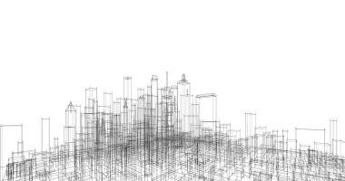 soyut mimari duvar kağıdı tasarımı, dijital konsept arkaplan