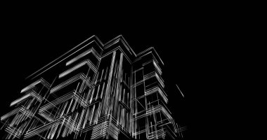 soyut mimari duvar kağıdı tasarımı, dijital konsept arkaplan