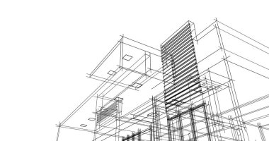 minimal geometrik şekiller, mimari çizgiler