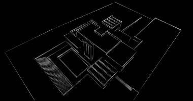 soyut mimari duvar kağıdı tasarımı, dijital konsept arkaplan