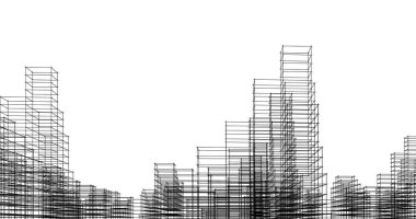 soyut mimari duvar kağıdı tasarımı, dijital konsept arkaplan