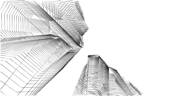 Mimari sanat konseptinde soyut çizgiler, minimum geometrik şekiller. 