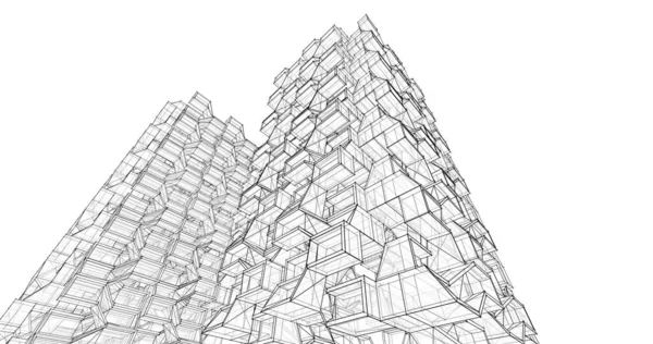 soyut mimari duvar kağıdı tasarımı, dijital konsept arkaplan