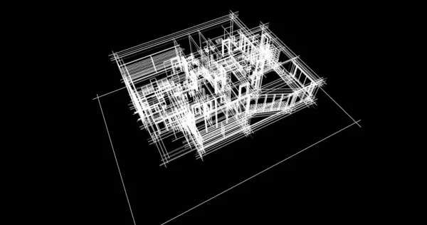 Abstrakt Arkitektonisk Tapet Design Digitalt Koncept Bakgrund — Stockfoto