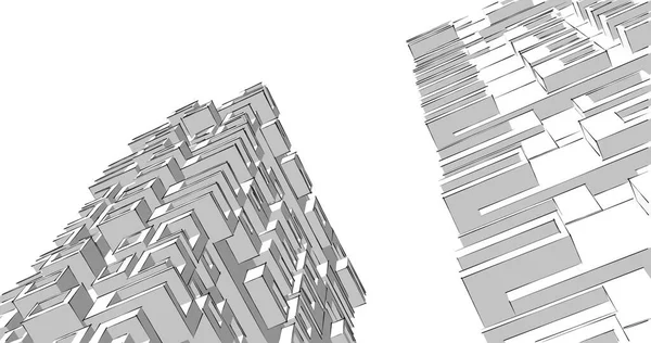Disegno Astratto Carta Parati Architettonica Sfondo Concetto Digitale — Foto Stock