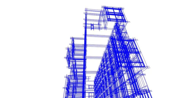 Abstracte Tekenlijnen Architectonisch Kunstconcept Minimale Geometrische Vormen — Stockfoto