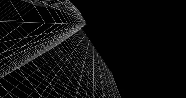 Mimari sanat konseptinde soyut çizgiler, minimum geometrik şekiller. 