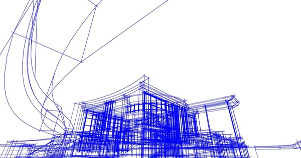 Abstrakt Arkitektonisk Tapet Design Digitalt Koncept Bakgrund — Stockfoto