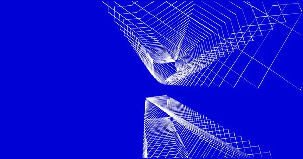 Mimari sanat konseptinde soyut çizgiler, minimum geometrik şekiller. 