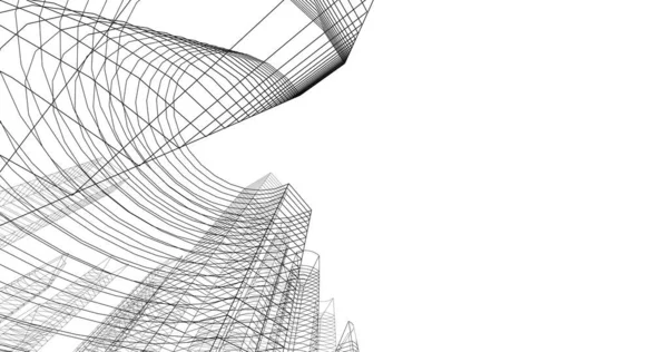 Абстрактный Архитектурный Дизайн Обоев Цифровой Концепт Фон — стоковое фото