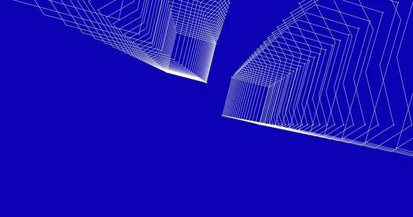 Mimari sanat konseptinde soyut çizgiler, minimum geometrik şekiller. 