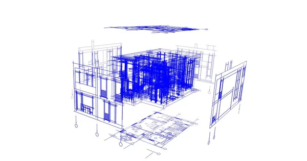 Abstrakcyjny Projekt Tapety Architektonicznej Cyfrowe Tło Koncepcyjne — Zdjęcie stockowe