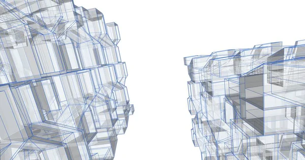 soyut mimari duvar kağıdı tasarımı, dijital konsept arkaplan