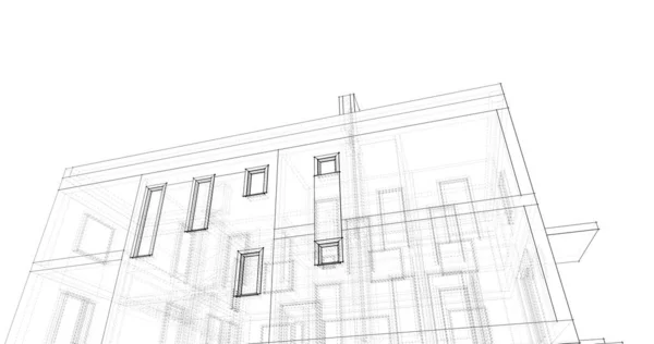 Lignes Dessin Abstraites Dans Concept Art Architectural Formes Géométriques Minimales — Photo