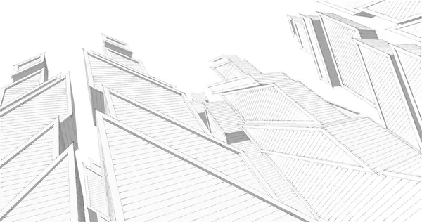 Lignes Dessin Abstraites Dans Concept Art Architectural Formes Géométriques Minimales — Photo