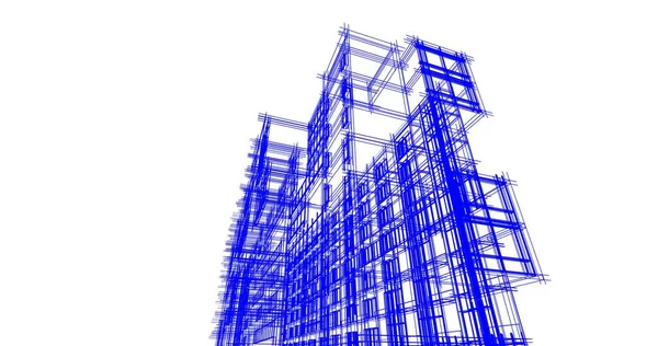 Mimari sanat konseptinde soyut çizgiler, minimum geometrik şekiller. 