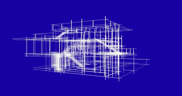 Architektura Budynek Ilustracja Tle — Zdjęcie stockowe