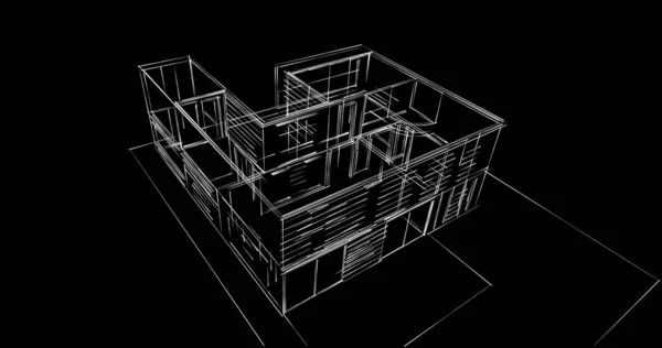 Abstraktní Architektonický Design Tapet Digitální Koncept Pozadí — Stock fotografie