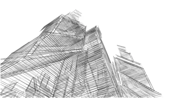 Mimari sanat konseptinde soyut çizgiler, minimum geometrik şekiller. 