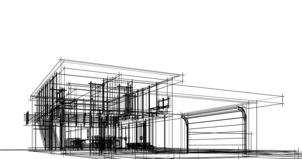 Disegno Astratto Carta Parati Architettonica Sfondo Concetto Digitale — Foto Stock