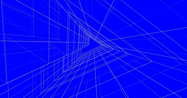 Mimari sanat konseptinde soyut çizgiler, minimum geometrik şekiller. 