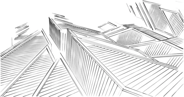 eskiz sanatı, geometrik mimari binalar tasarımı