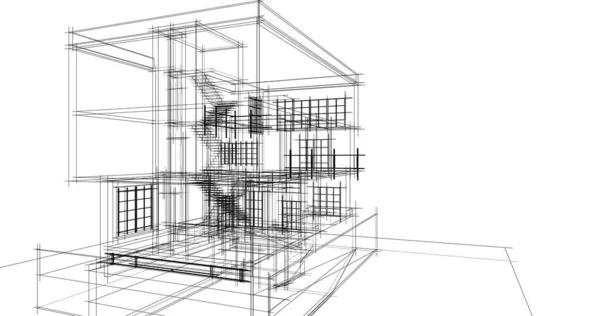 Disegno Astratto Carta Parati Architettonica Sfondo Concetto Digitale — Foto Stock